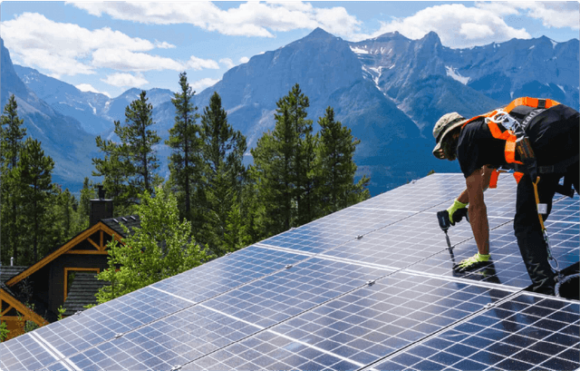 Solar install in the mountains